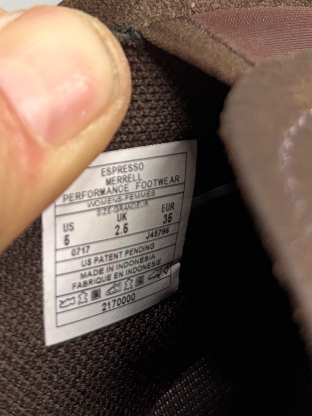 Merrell Women’s Espresso Brown Leather Slip-On Comfort Shoes Air Cushion Size 5 - Picture 4 of 13